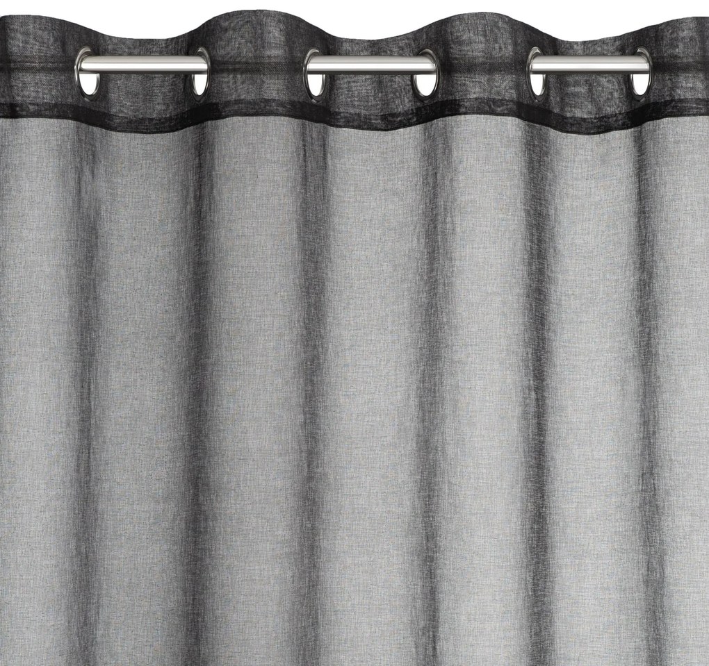 ZÁCLONA NA KRÚŽKOCH CARLI 140X250 CM ČIERNA