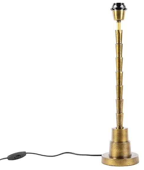 Stolná lampa v štýle Art Deco bronzová bez tienidla - Pisos