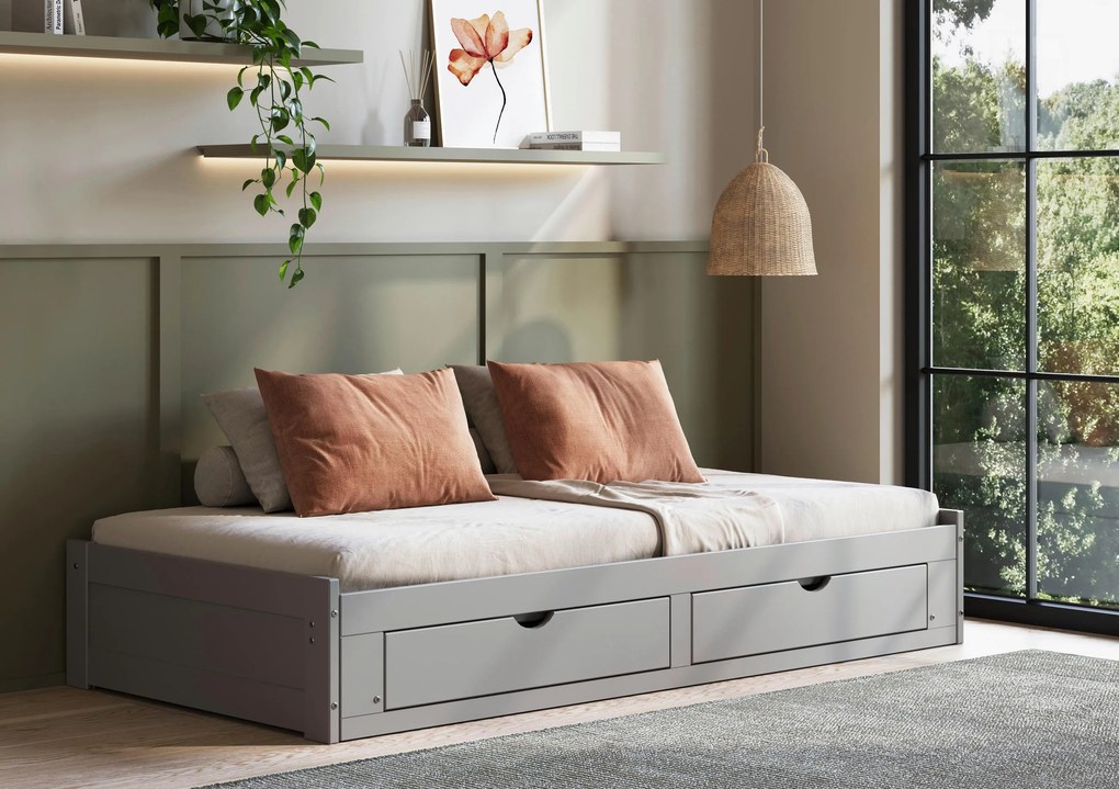 XXXLutz POSTEĽ S VÝSUVNÝM LÔŽKOM 200/90/180 cm, P & B - Detské izby - 002561000805