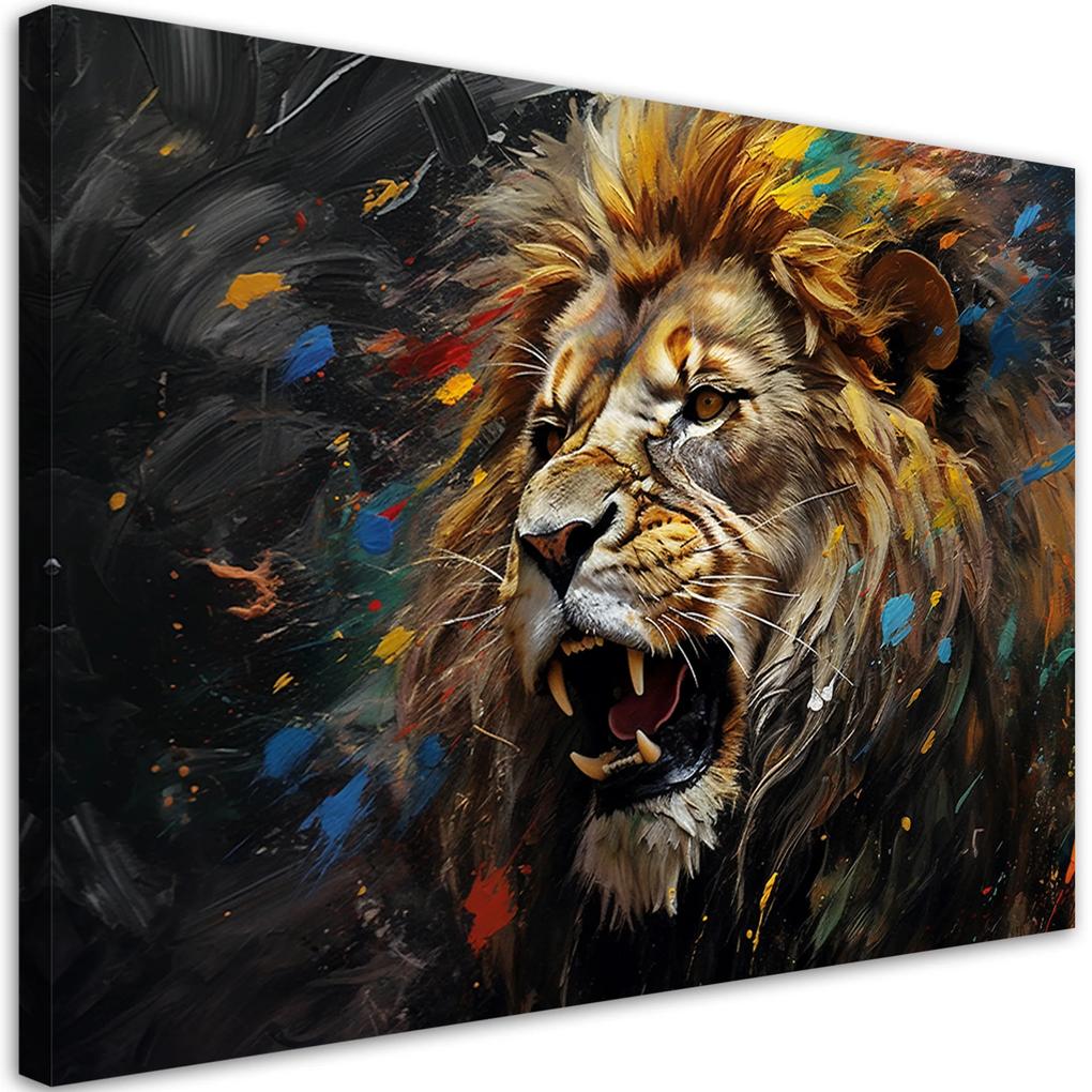 Gario Obraz na plátne Lev na love Rozmery: 60 x 40 cm