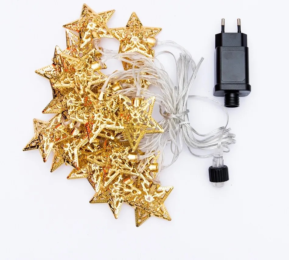 DECOLED LED světelný řetěz, 7 m, hvězdičky