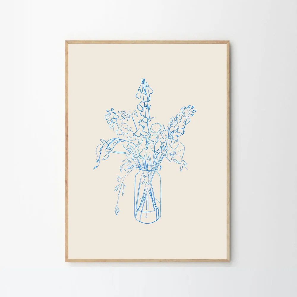 Moikka Plagát Flower Study by Chloe Purpero Johnson 30x40