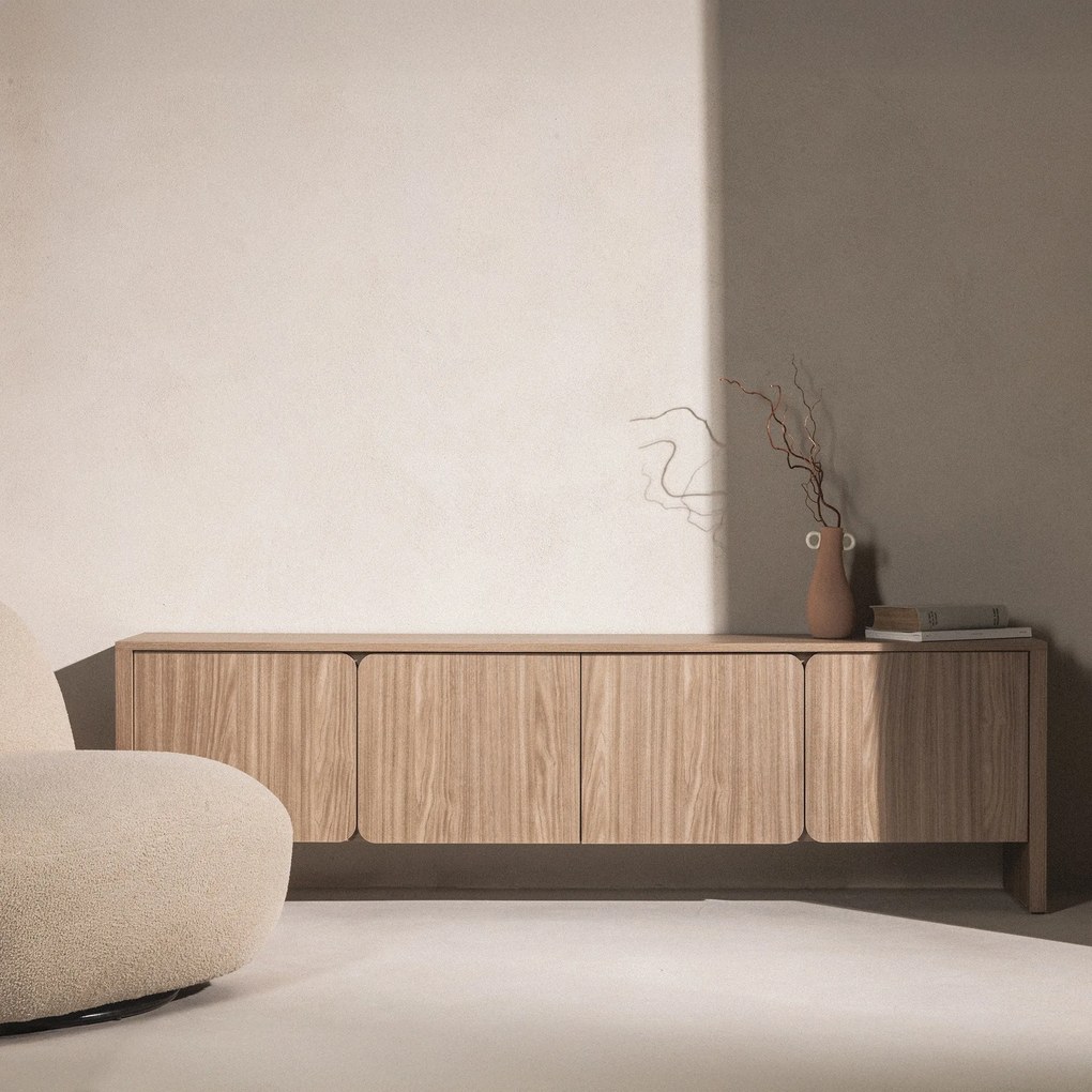 TV stolek Moku 200 cm dub perleťový