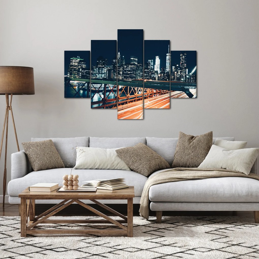 Obraz nočného mesta (150x105 cm)