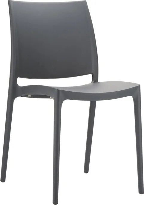 Plastová stolička May (SET 4 ks) Farba Sivá | BIANO