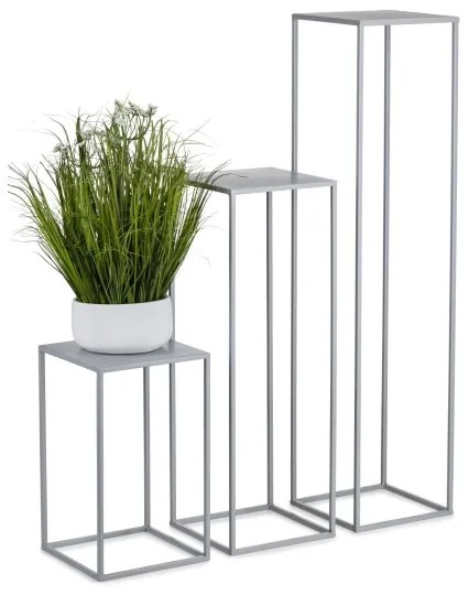 Stojan na kvety 70x24 cm šedá
