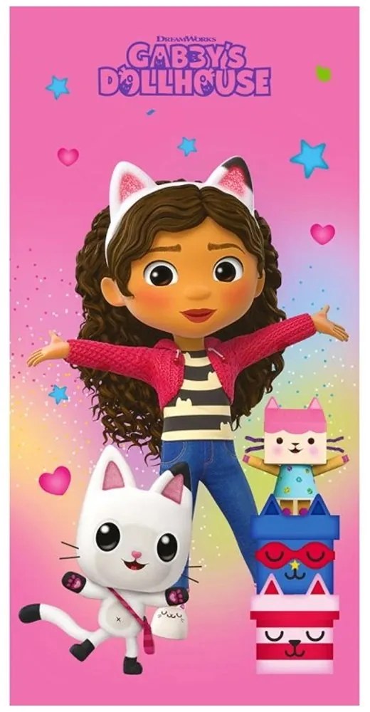 Bavlnená osuška Gábinin kúzelný domček - motív Prekvapenie - 100% bavlna - 70 x 140 cm