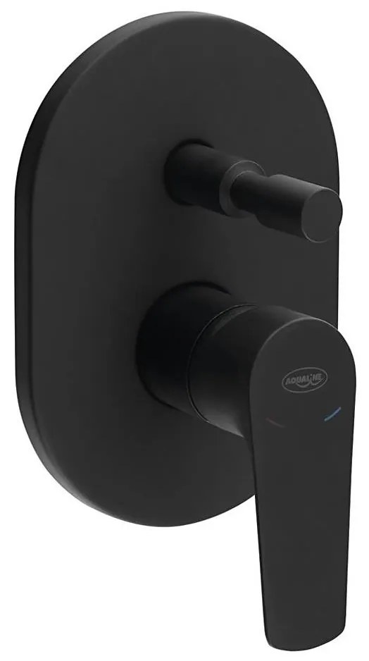 Aqualine - Sprchová batéria na podomietkovú inštaláciu LOTTA matná čierna