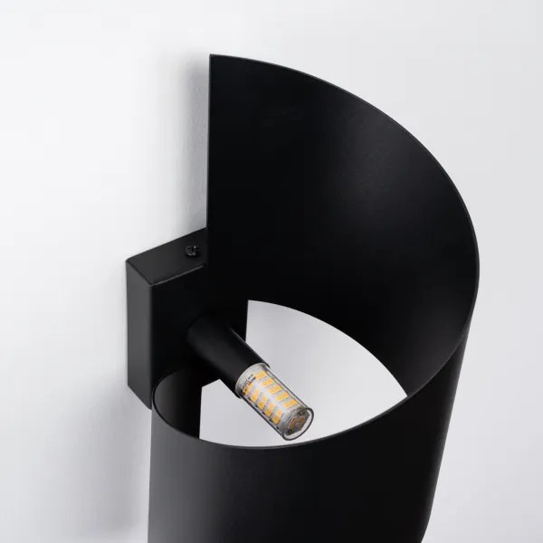 Sollux SL.1309 - Nástenné svietidlo TALASSA 1xG9/8W/230V čierna