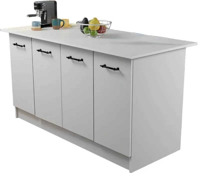 Kuchynský ostrovček VERRI, biela matná