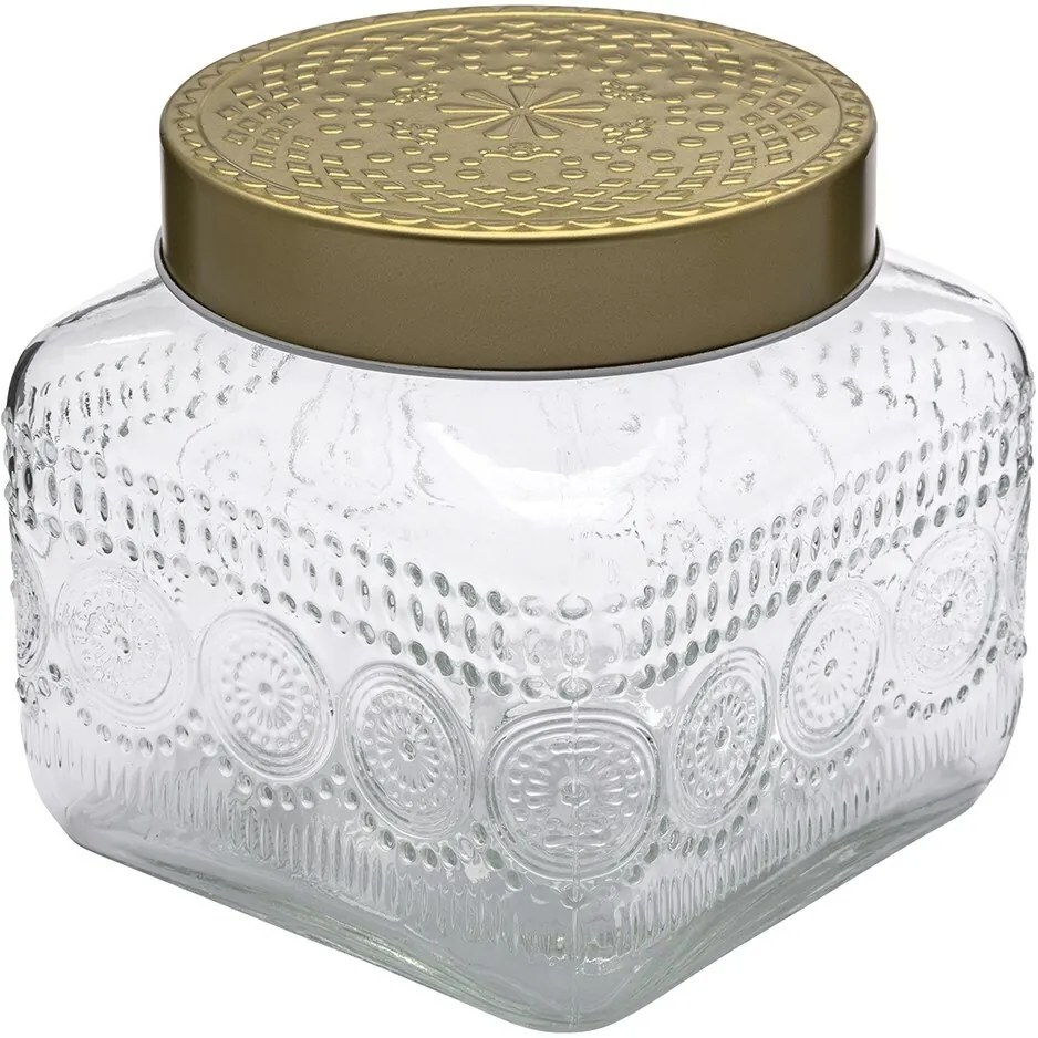 Altom Súprava sklenených dóz so zlatým vekom Daisy 1,3 l, 4 ks, 1,3 l