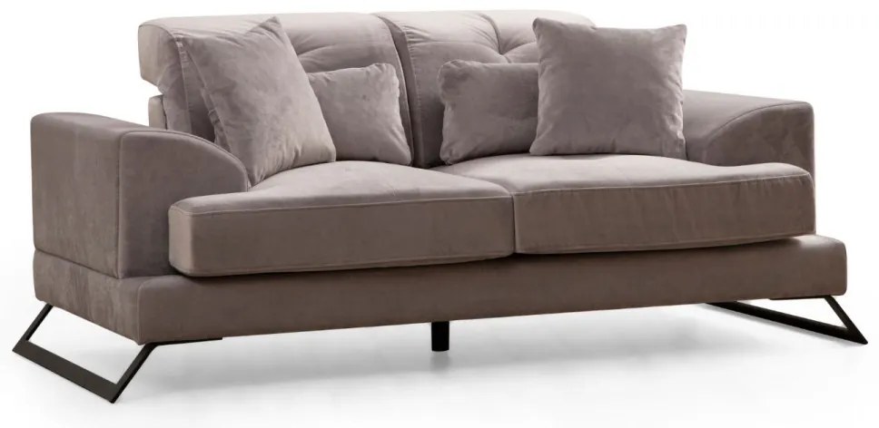 Dvoumístná pohovka Frido 185 cm světle šedá