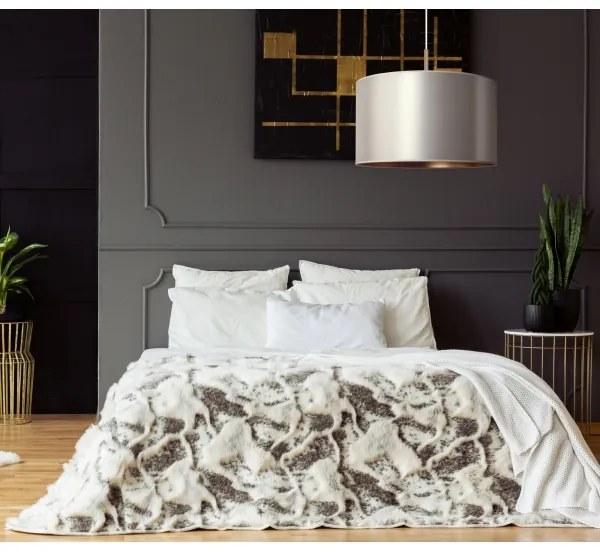 Duolla - Luster na lanku CANNES 1xE27/15W/230V pr. 50 cm strieborná/medená