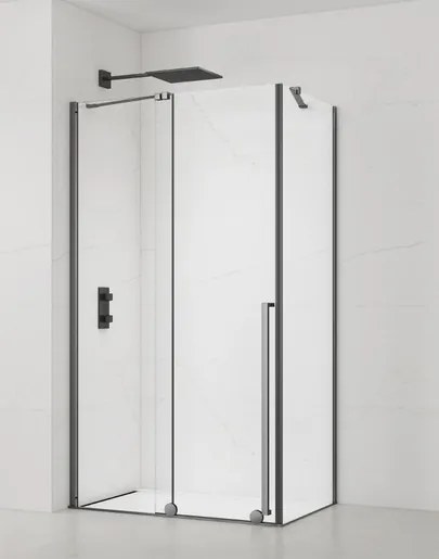 Sprchový kút obdĺžnik 110x90 cm SAT Xmotion PVD Gun metal SATBWIXM110S90GM