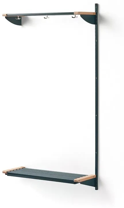 Vešiaková stena JEPPE s hornou policou, prídavná sekcia, 1790x900x310 mm, modrá/breza