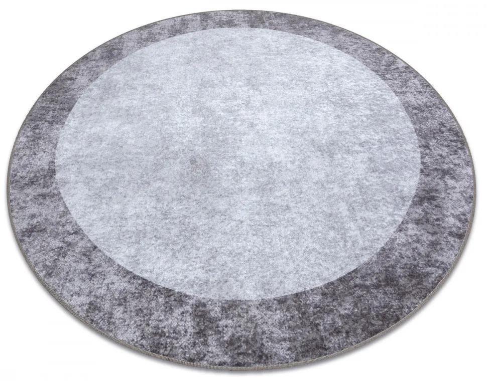 Kusový koberec Arog tmavo šedý kruh 160cm