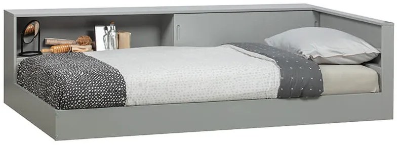 Rohová posteľ connect 90 x 200 cm sivá MUZZA
