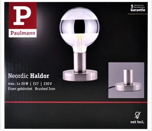 Paulmann 79759 - Stolná lampa HALDOR 1xE27/20W/230V
