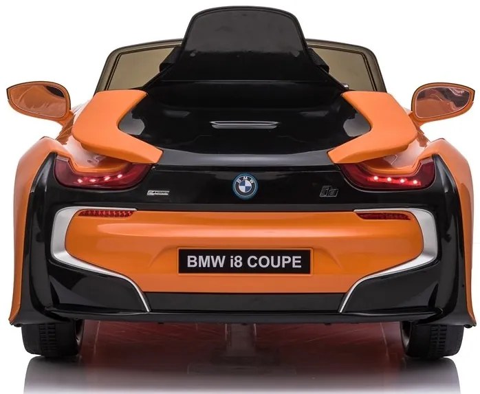 LEAN CARS ELEKTRICKÉ AUTÍČKO BMW i8 - NELAKOVANÉ - ORANŽOVÉ - 2x45W MOTOR - 1x12V4,5Ah - BATÉRIA - 2021