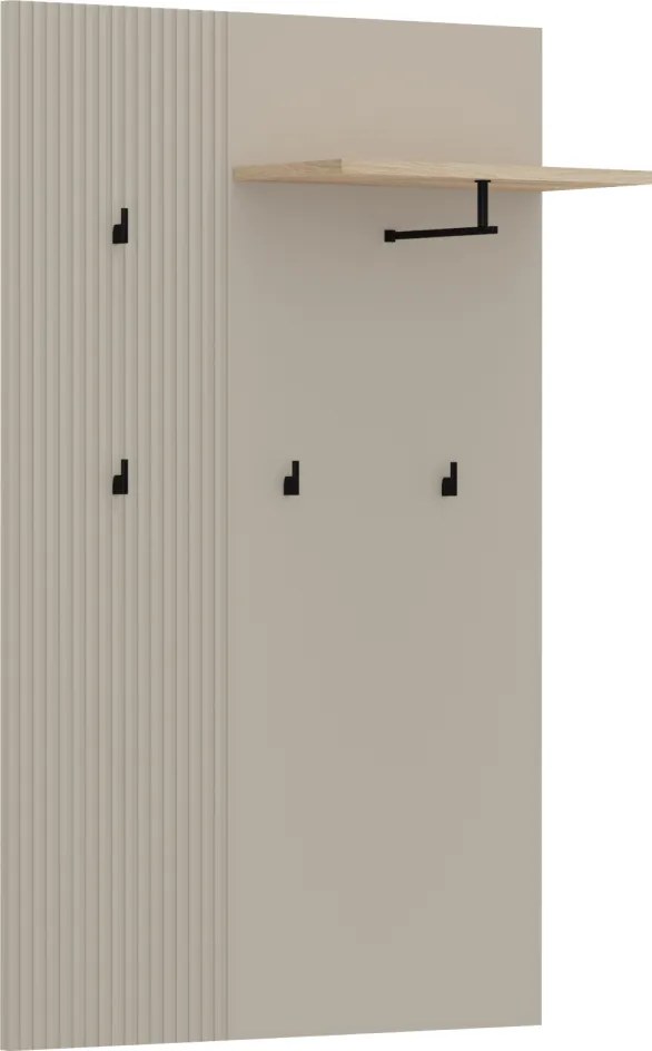 Vešiakový panel 85, sivohnedá Taupe/dub silverjack, DOMCA