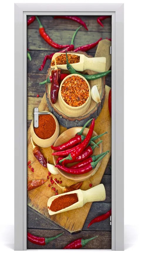 Fototapeta na dvere samolepiace chilli 85x205 cm