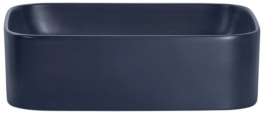 Súprava keramického umývadla na dosku a výpuste Kama 50 cm modrá