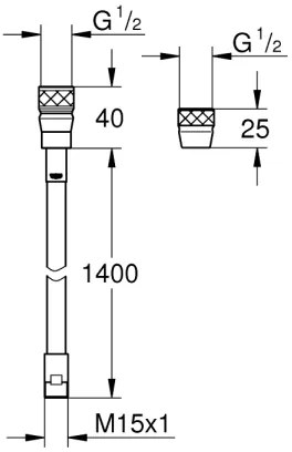 GROHE 46174000 - Sprchová hadica METALFLEX 1500 mm lesklý chróm