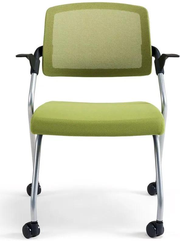 bestuhl -  BESTUHL Konferenčná rokovacia stolička U20 BLACK zelená na kolieskách