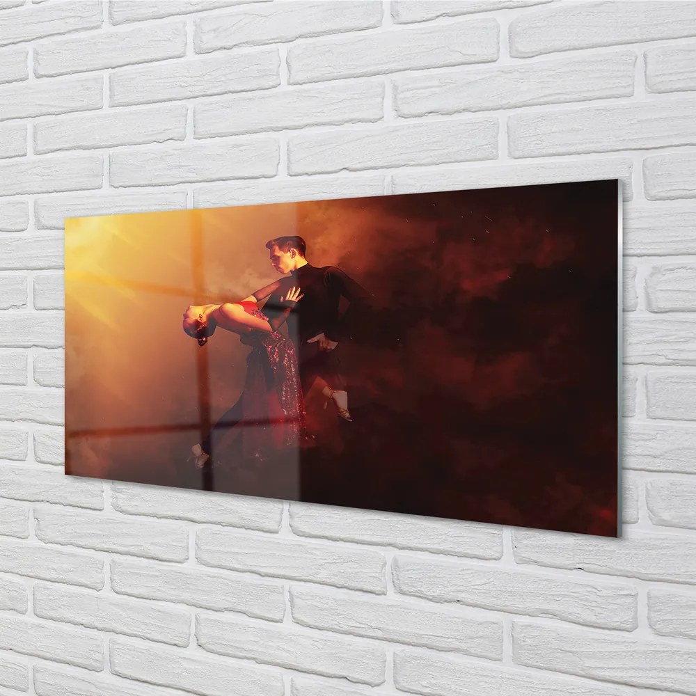 Obraz plexi Ľudia tancujú v daždi dym 140x70 cm