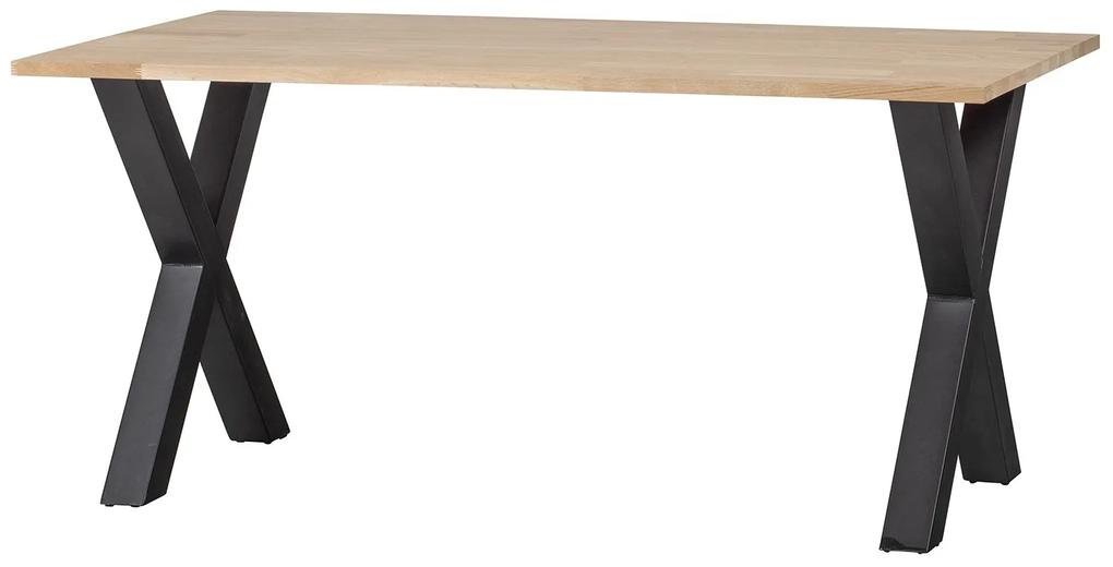 Jedálenský stôl tablo 160 x 90 cm nohy do tvaru x dubový MUZZA