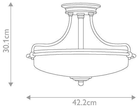 Elstead QZ-GRIFFIN-SFS-AN - Prisadený luster GRIFFIN 3xE27/100W/230V matný chróm