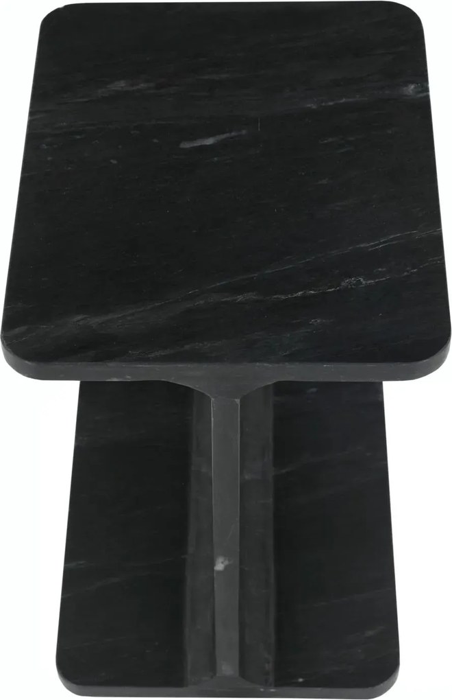 Odkladací stolík Avola 30 cm čierny mramor