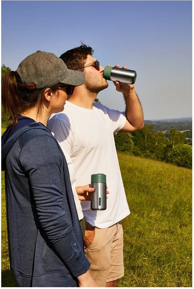 Termo hrnček z nehrdzavejúcej ocele v striebornej farbe 340 ml – Black + Blum