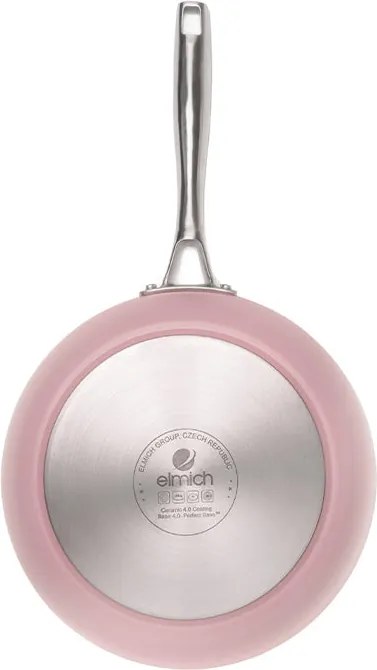 Elmich Nepriľnavá keramická panvica Vital Ø 24 cm - ružová