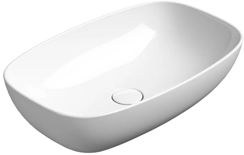 GSI GSI, NUBES keramické umývadlo na dosku 60x38cm, biela ExtraGlaze, 978311