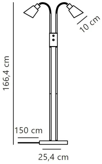 Nordlux - Stojacia lampa MOLLI 2xE14/25W/230V