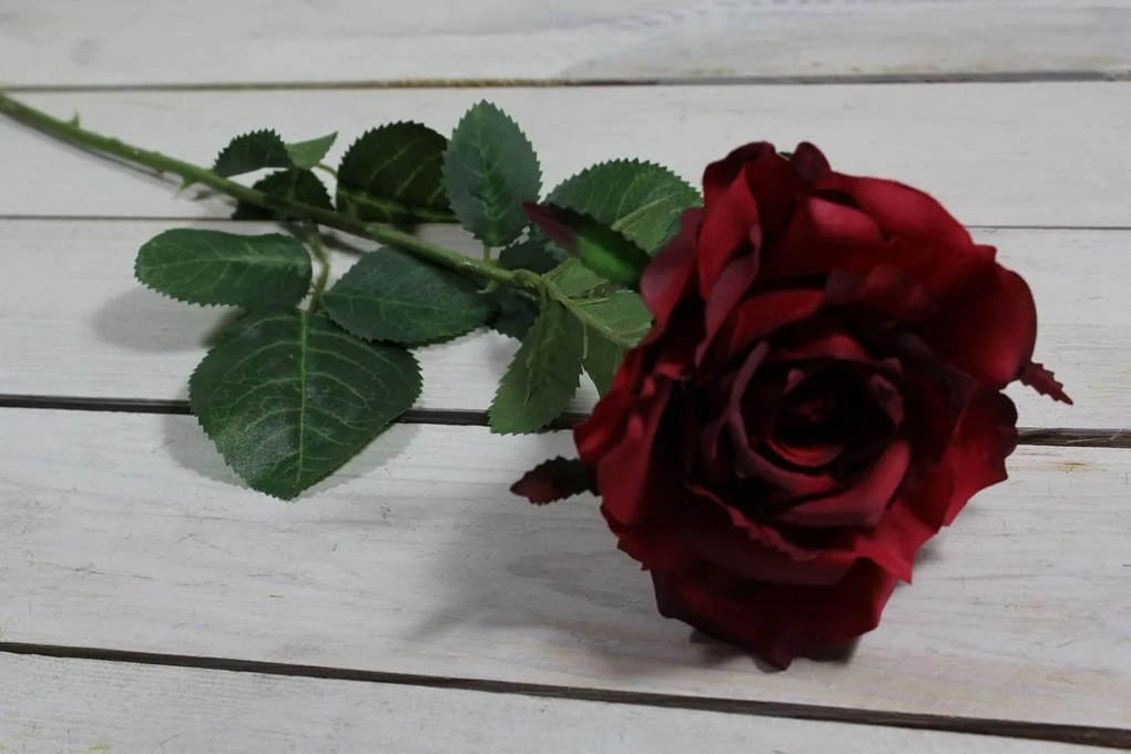 Umelé RUŽE - bordové (v. 75 cm)