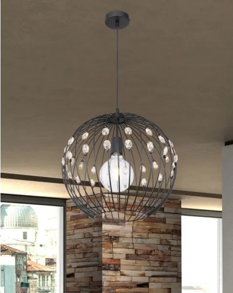 Globo 16029H1 - Závesný luster na lanku HANAKO 1xE27/60W/230V priemer 40 cm