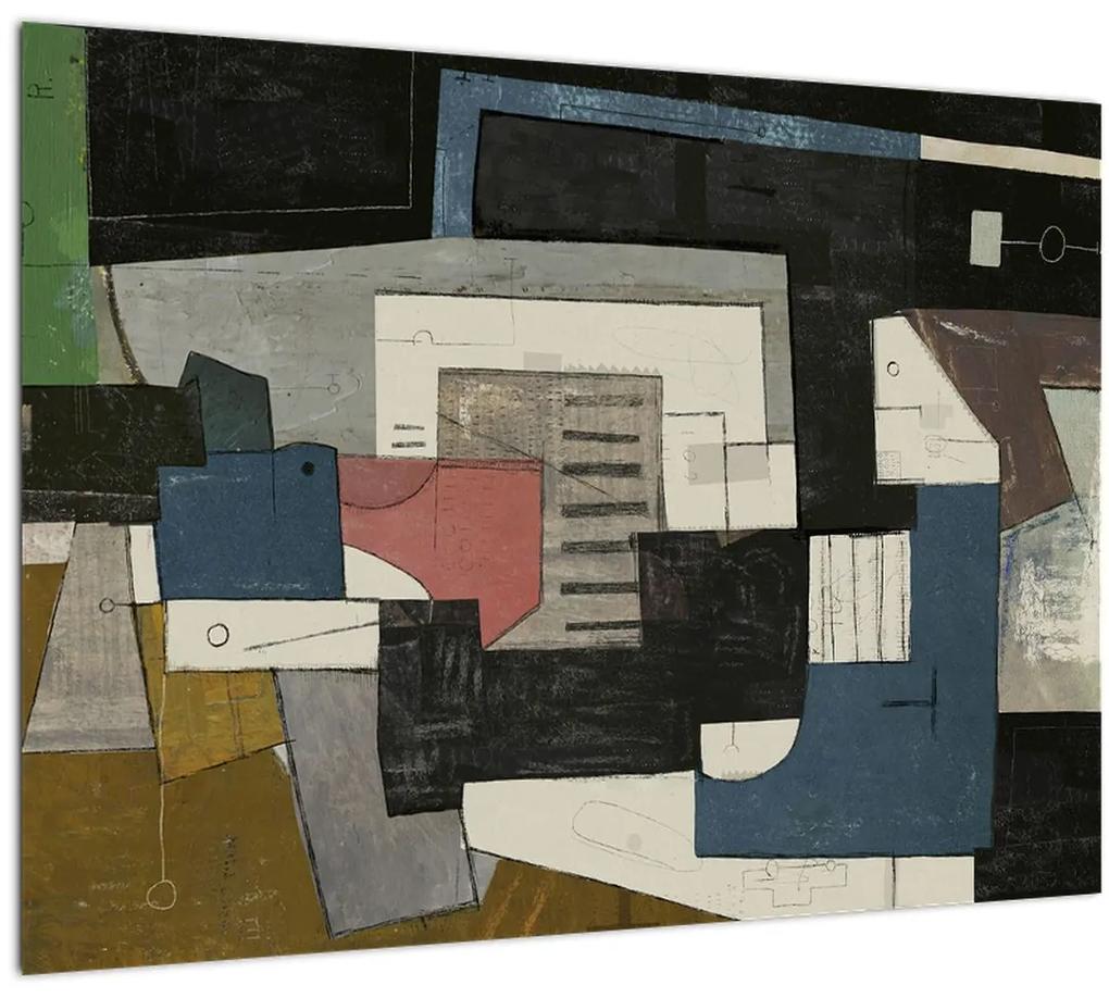 Obraz - Abstrakcia, kubizmus (70x50 cm)