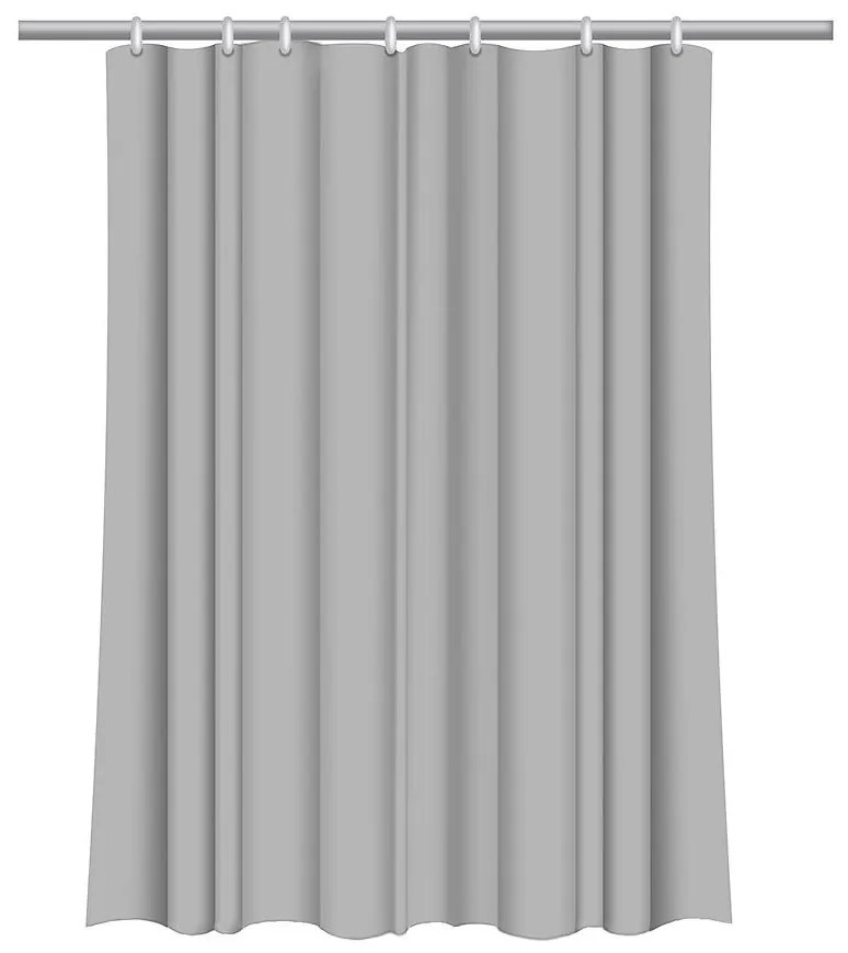 Sprchový Záves Star 180x200 Sivý