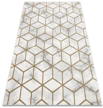 styldomova Krémovo-zlatý koberec Glamour Emerald 1014 tvar kocky