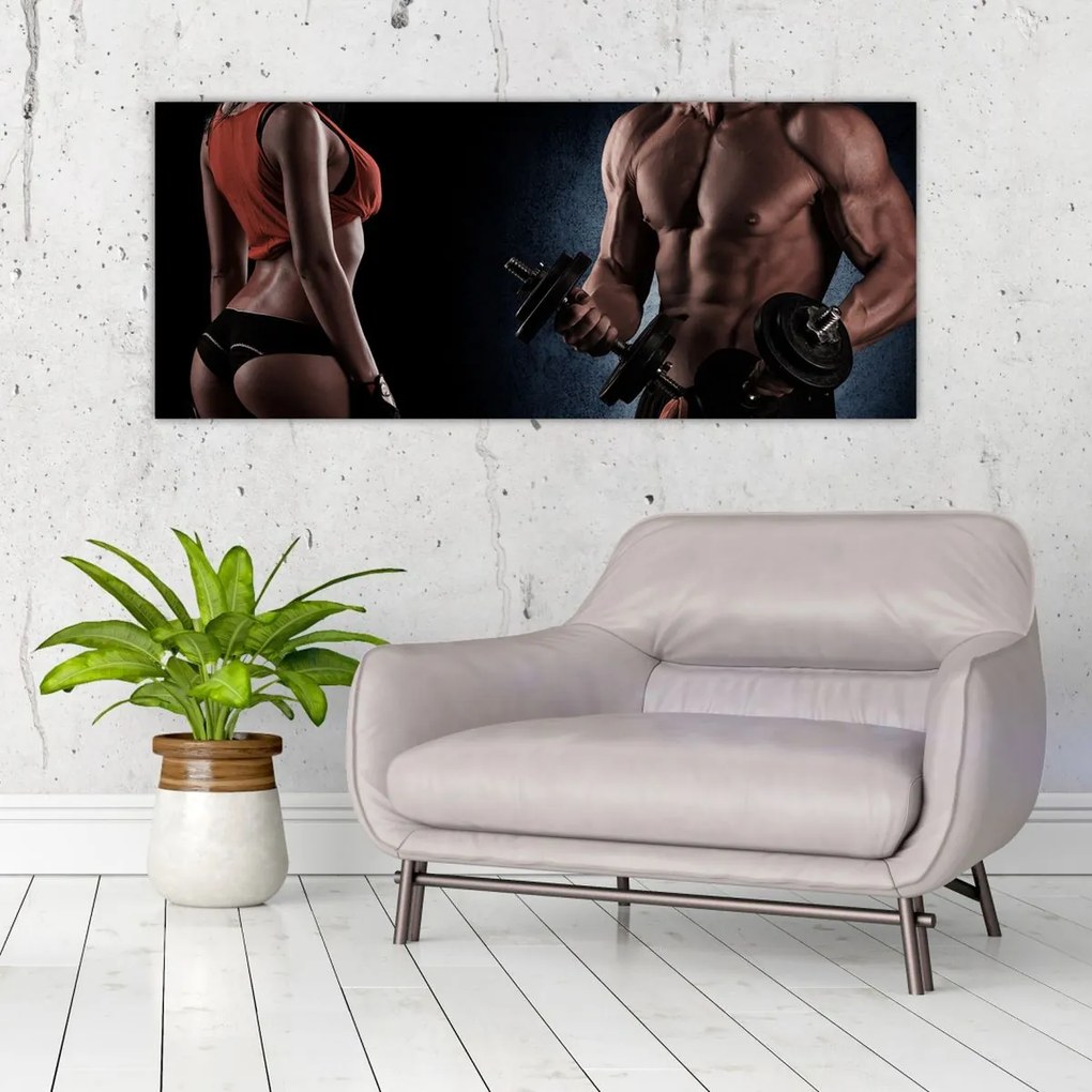 Obraz - Fitness (120x50 cm)