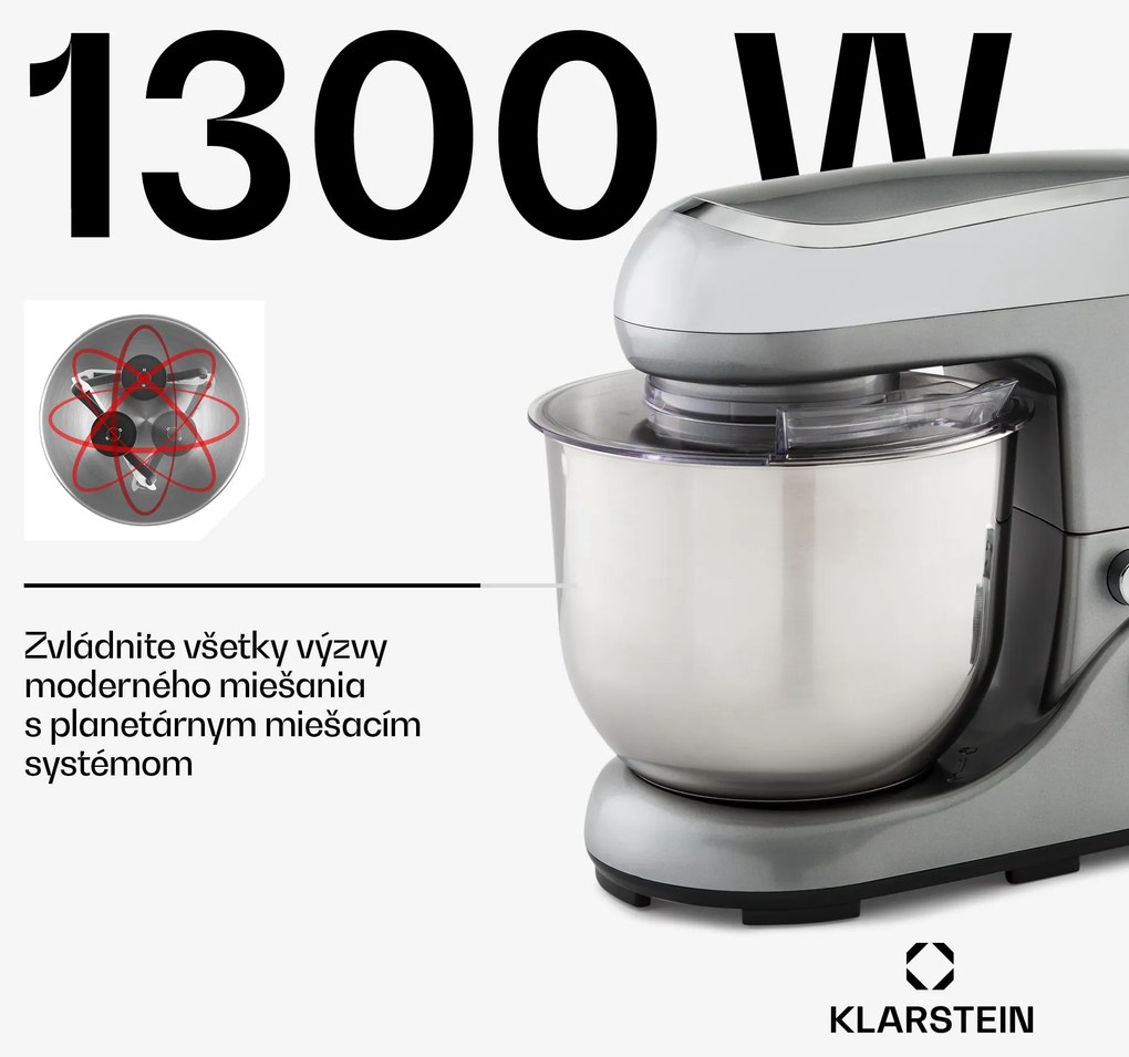 Klarstein Bella Pico 2G, kuchynský robot, 1300 W, 1,7 PS, 6 stupňov, 5 l