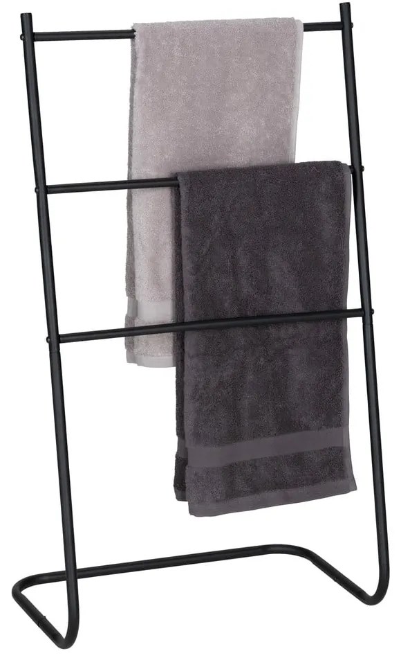Matne čierny kovový stojan na uteráky Aracena – Allstar
