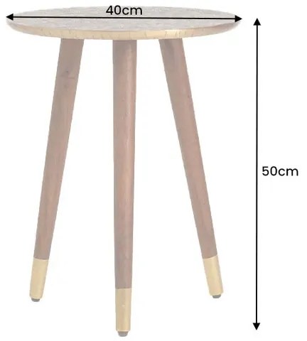 Dizajnový odkladací stolík Hadelinde 50 cm meď