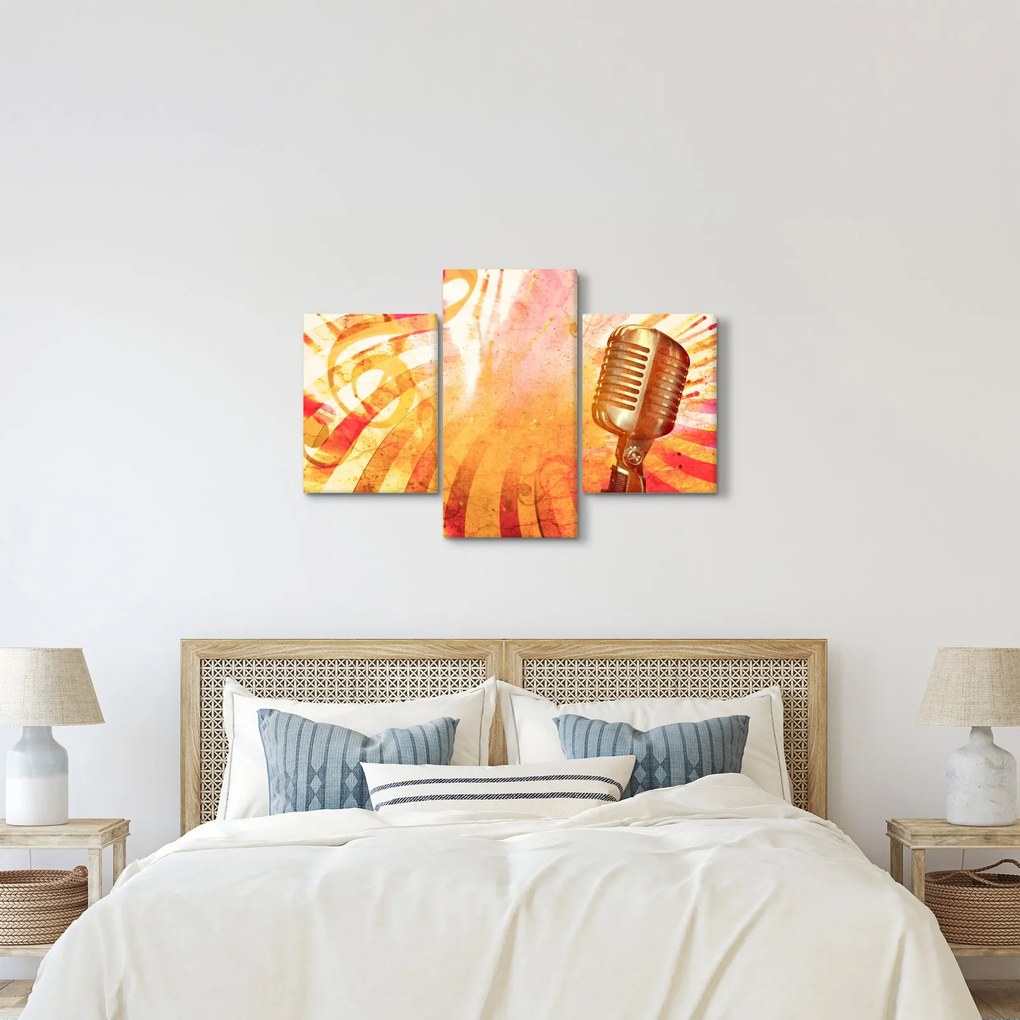 Obraz - Retro mikrofón (90x60 cm)