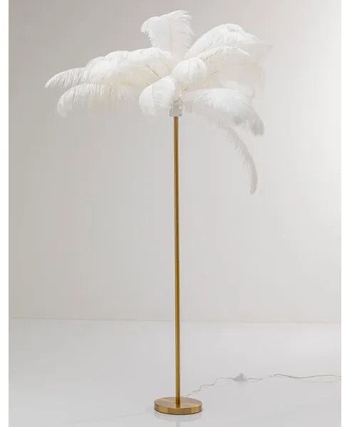Feather Palm stojaca lampa biela 165 cm