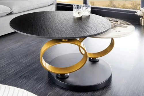 Konferenčný stôl otočný 44317 Rings 80-135x80cm Ceramik - Komfort-nábytok