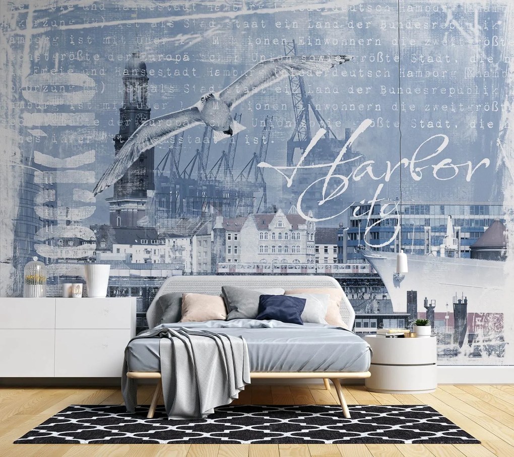 Gario Fototapeta Prístav a čajka - Andrea Haase Materiál: Vliesová, Rozmery: 450 x 315 cm