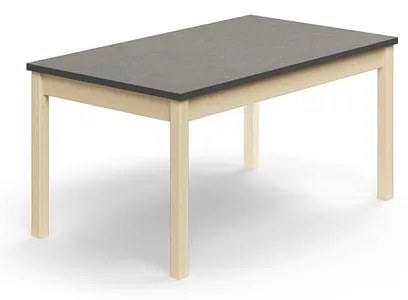 Stôl DECIBEL, 1200x700x590 mm, akustické linoleum, breza/tmavošedá